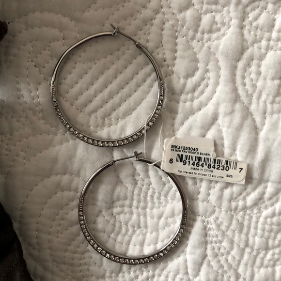 Michael Kors hoop pave earrings - Picture 2 of 2